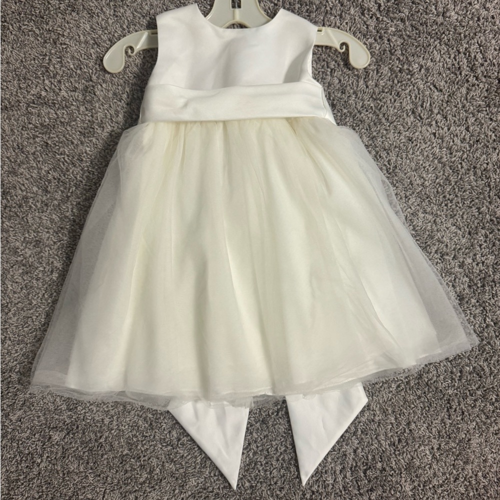 David's Bridal Ivory Button-Detail Dress. Flower girl dress